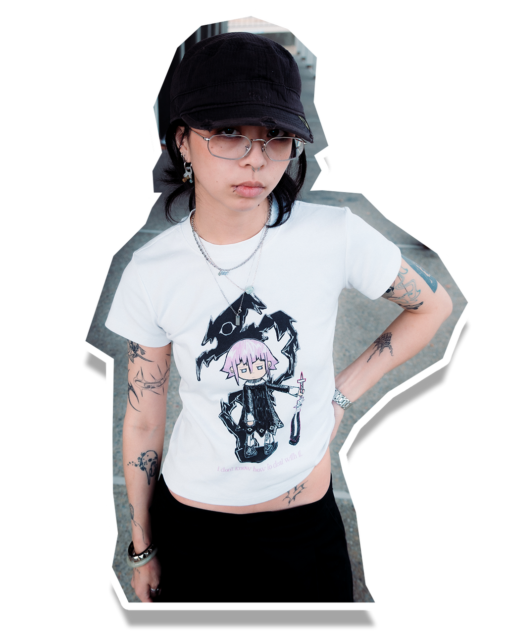 "deal with it." baby tee