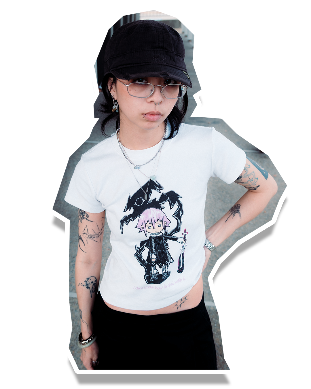 "deal with it." baby tee