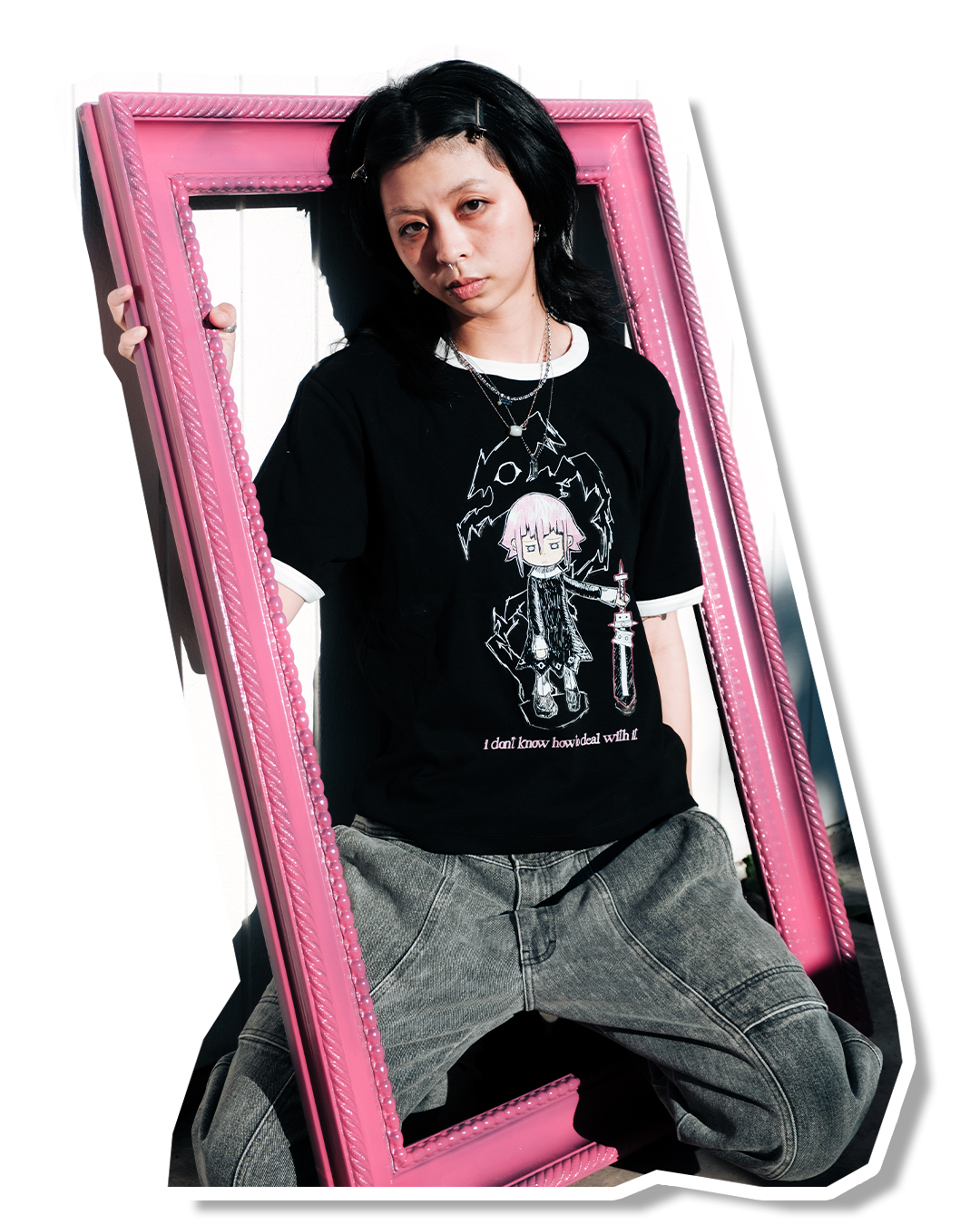 “Deal with it” Crona Ringer Tee