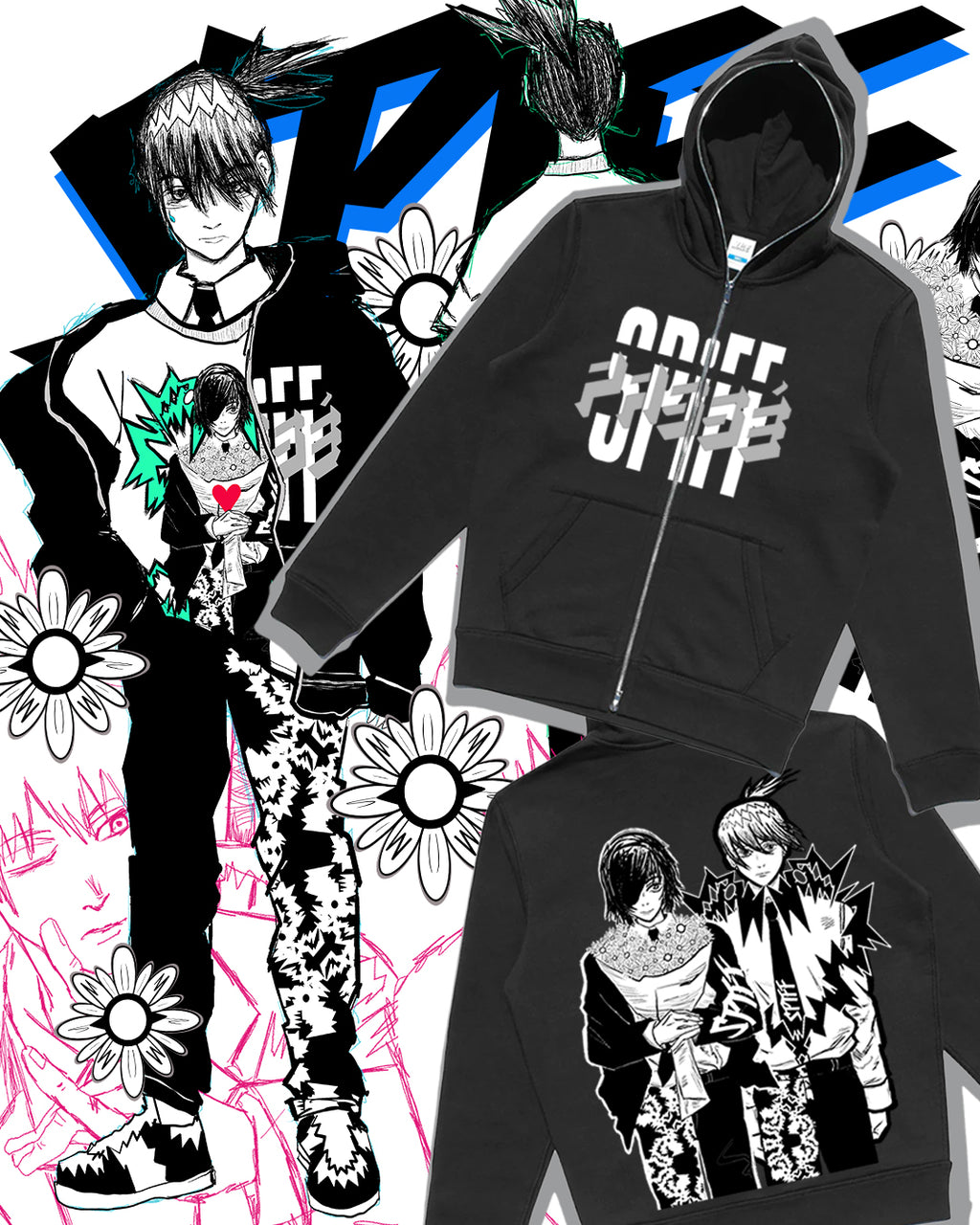 LiFE AFTER: "Aki & Himeno" Full Zip Hoodie