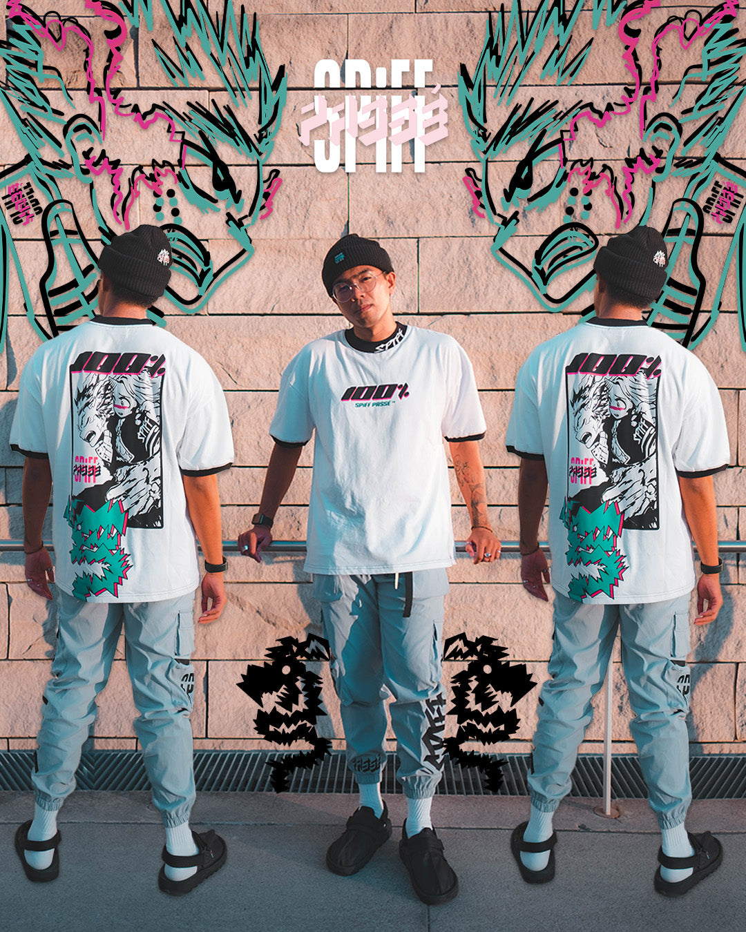 100% DEKU Mock Neck Tee