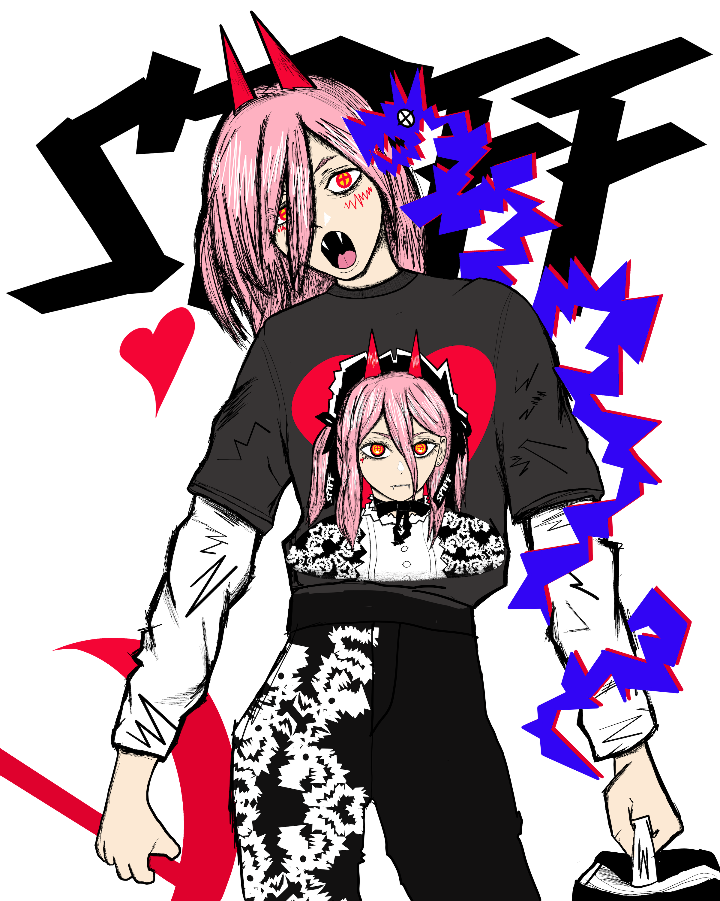 POWER Maid Drop Shoulder Tee